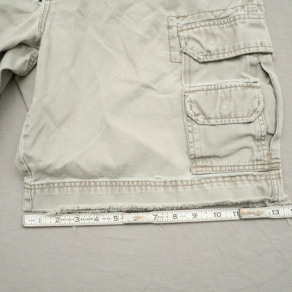 Vintage Y2k 2000s Mossimo Baggy Cargo Shorts Draw String Faded Earth Tone 36x9.5